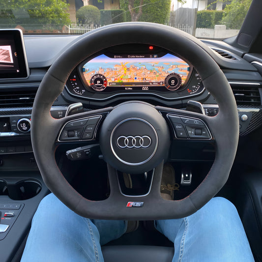 Audi RS Style Alcantara Steering Wheel