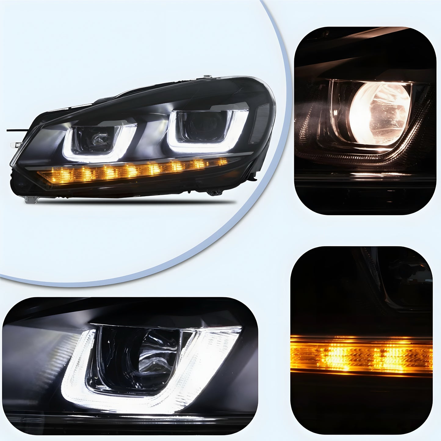Volkswagen Golf MK6 (2009–2012) Front Headlights Upgrade