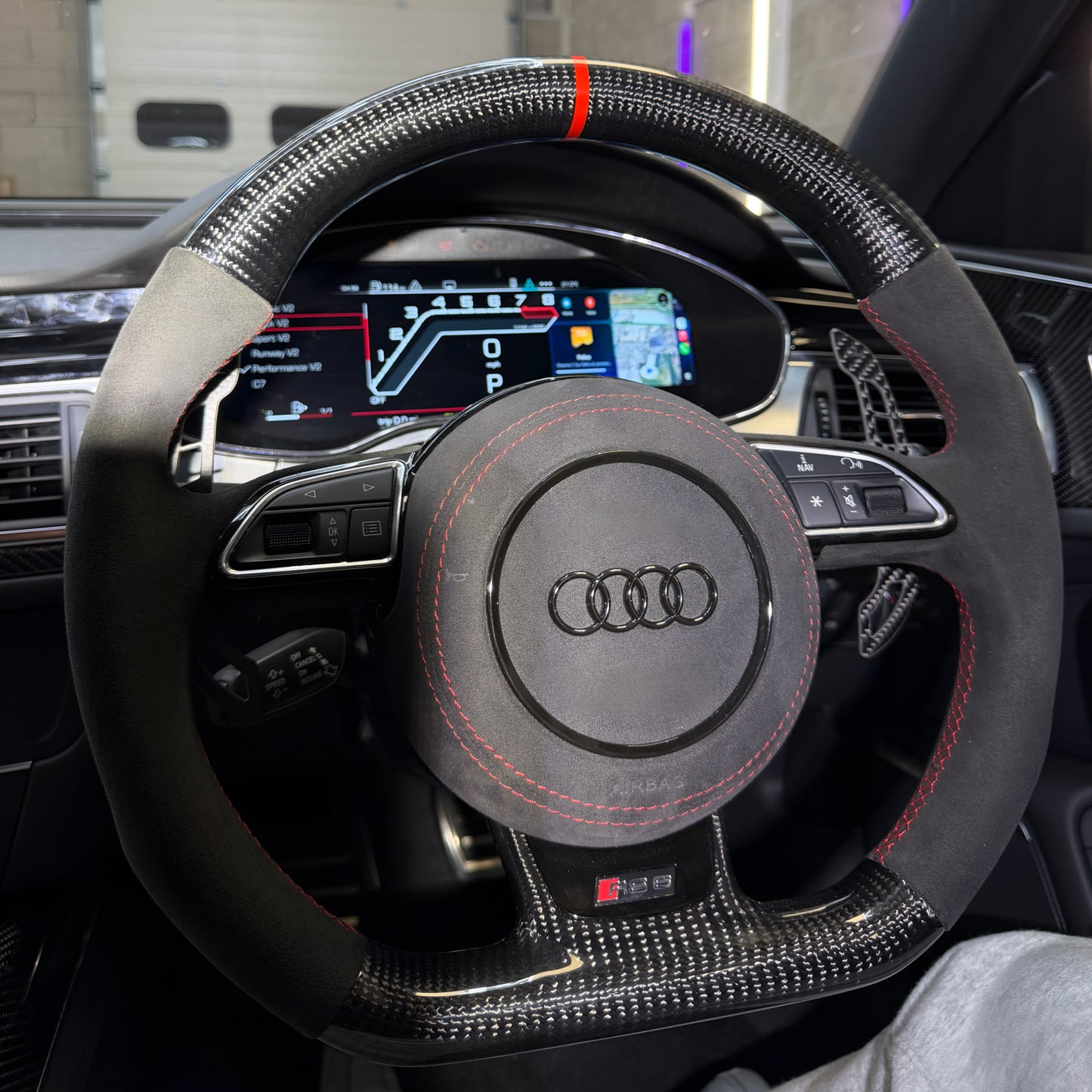 Audi RS6/RS7 Carbon Fibre/Alcantara Steering Wheel