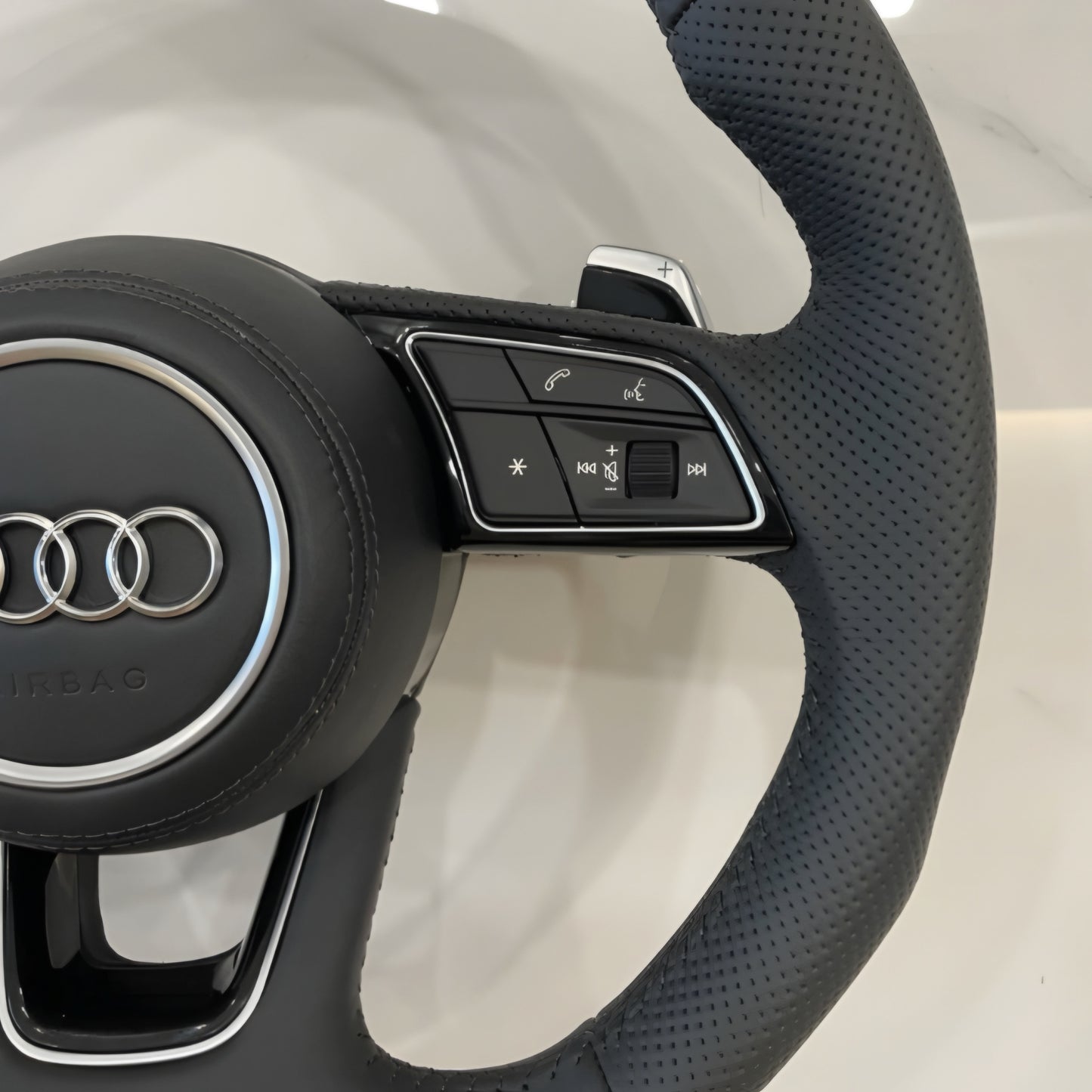 Audi RS-Style Leather Flat Bottom Steering Wheel