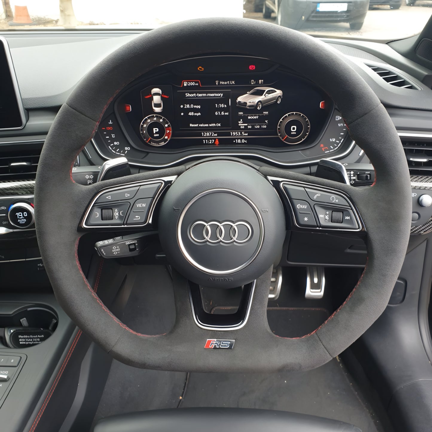 Audi RS Style Alcantara Steering Wheel