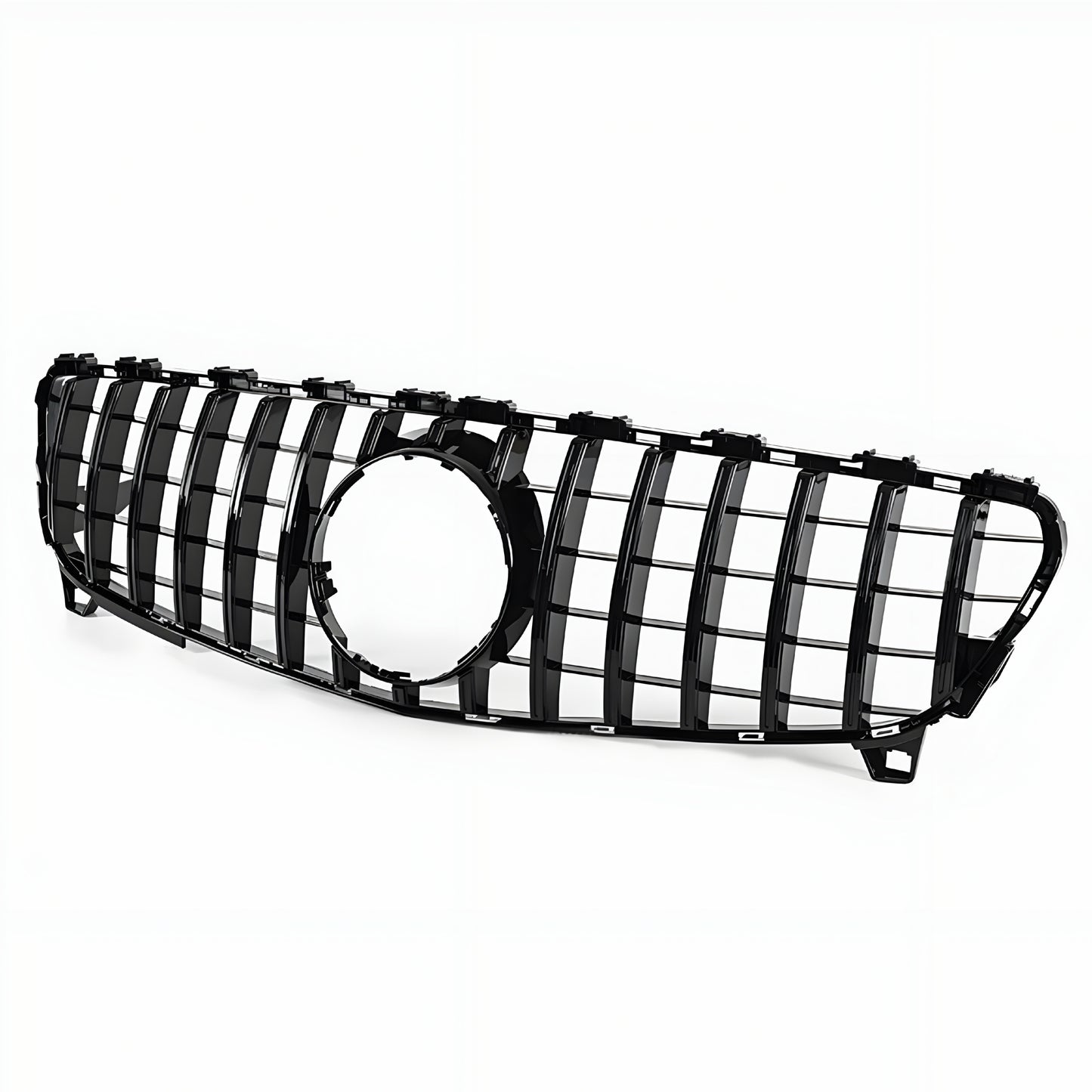 Mercedes A-Class W176 Gloss Black Panamericana Front Grille: 2015-18 Facelift
