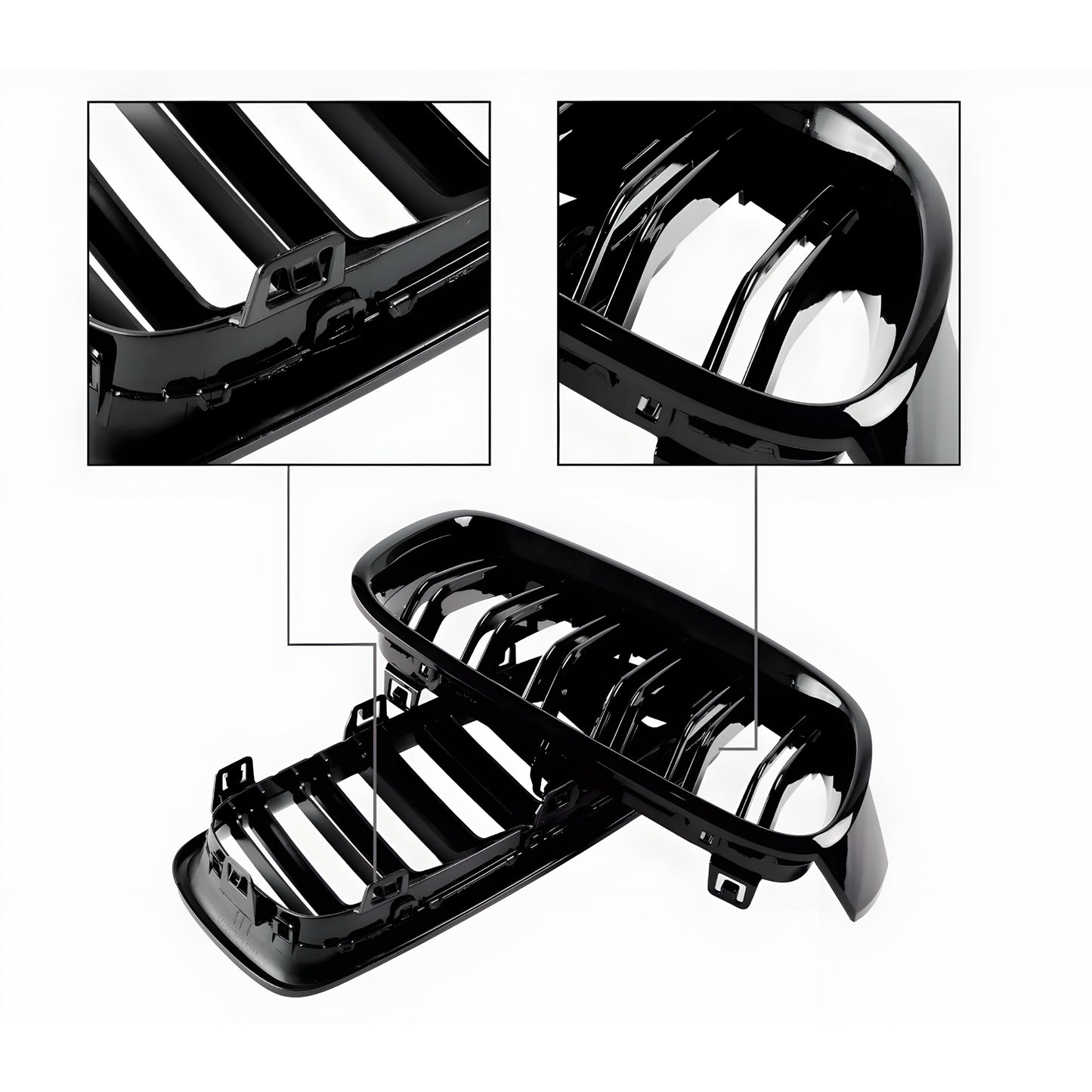 BMW 3 Series F30/F31 (2012–2019) Double Slat Gloss Black Kidney Grille