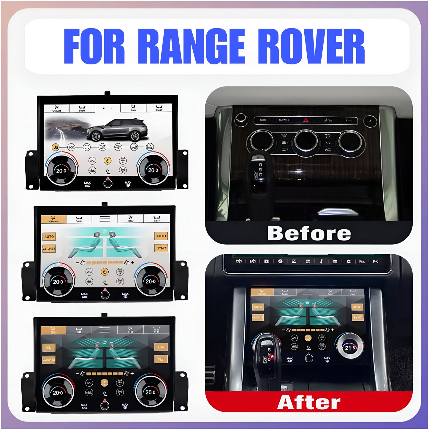 Range Rover Evoque Climate Control 7" LCD Screen