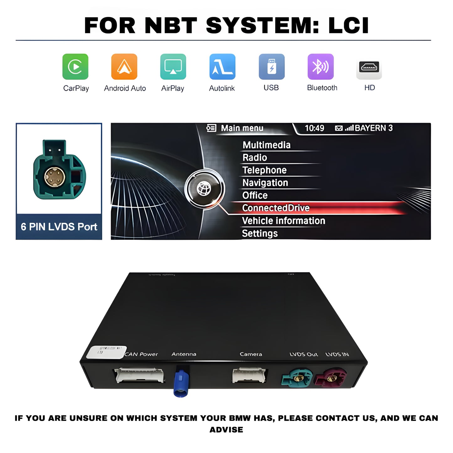 BMW NBT Wireless CarPlay/Android Auto Unit