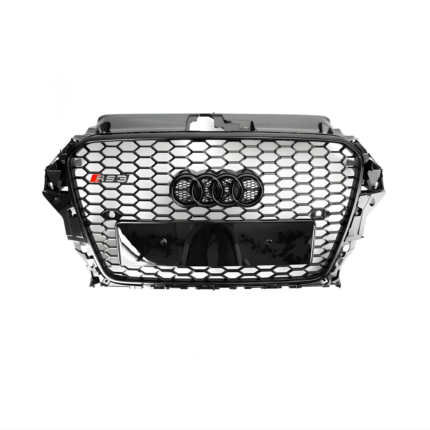 Audi A3/S3 8V RS3 Style Honeycomb Front Grille Gloss Black