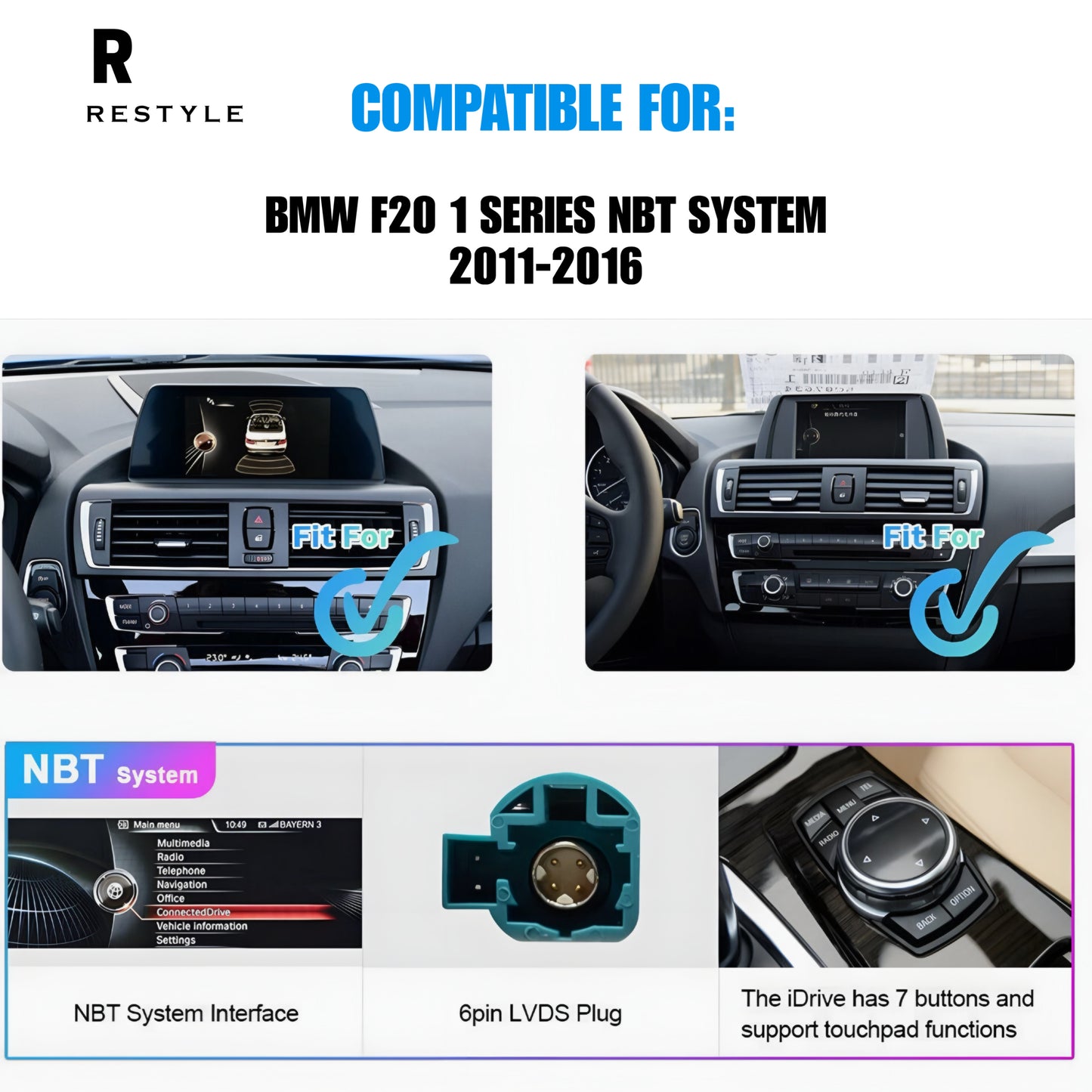 BMW 1 Series F20 NBT/CIC 10.25″ Touchscreen Upgrade