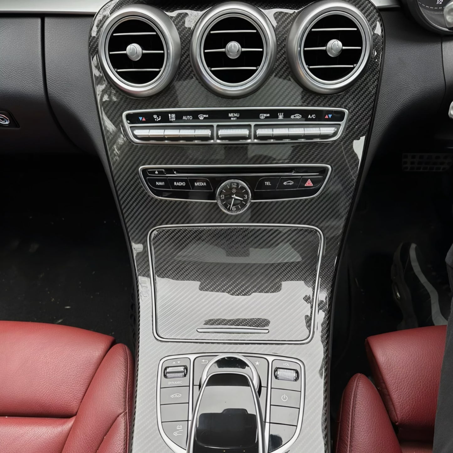Mercedes W205 Carbon Fibre Centre Console Trim