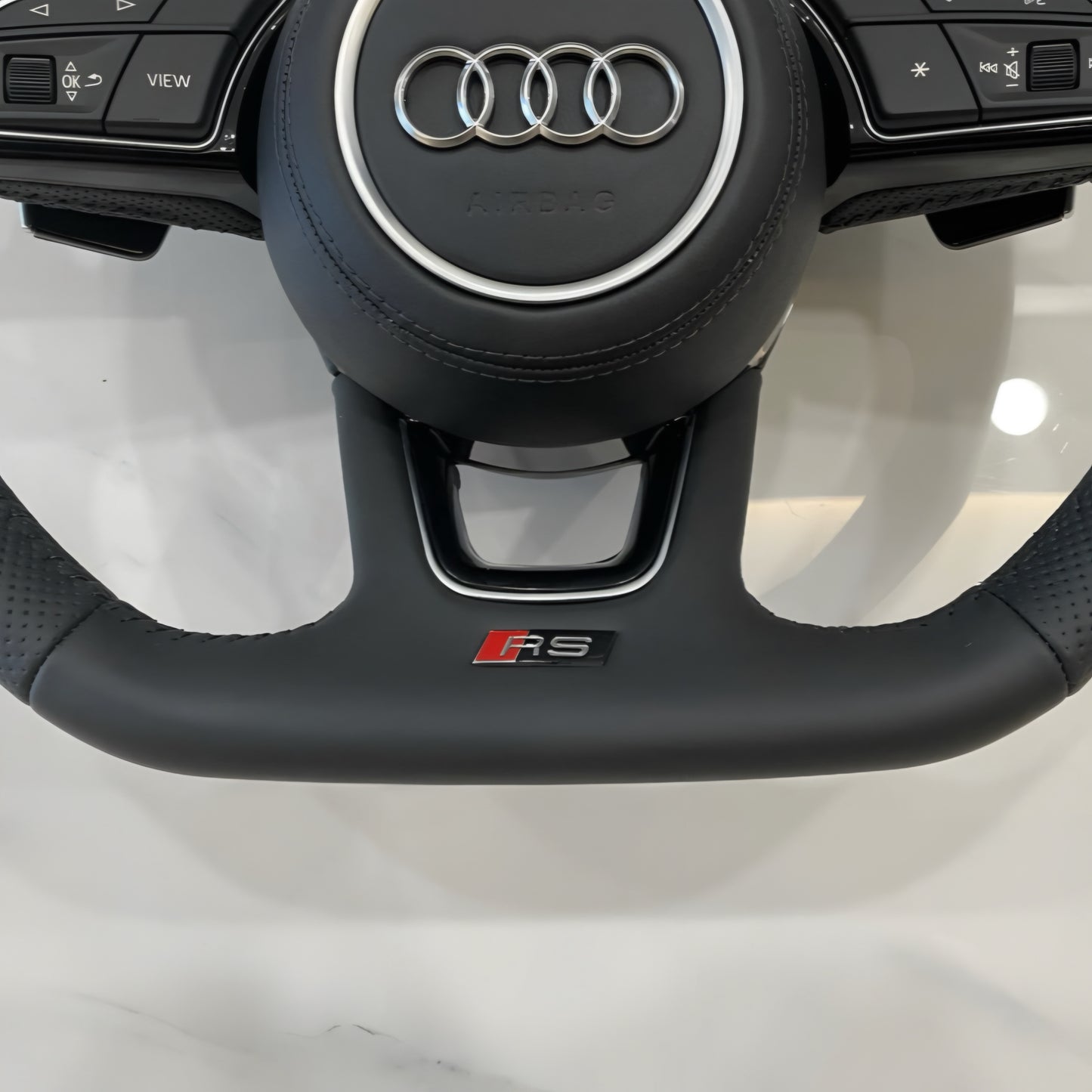 Audi RS-Style Leather Flat Bottom Steering Wheel