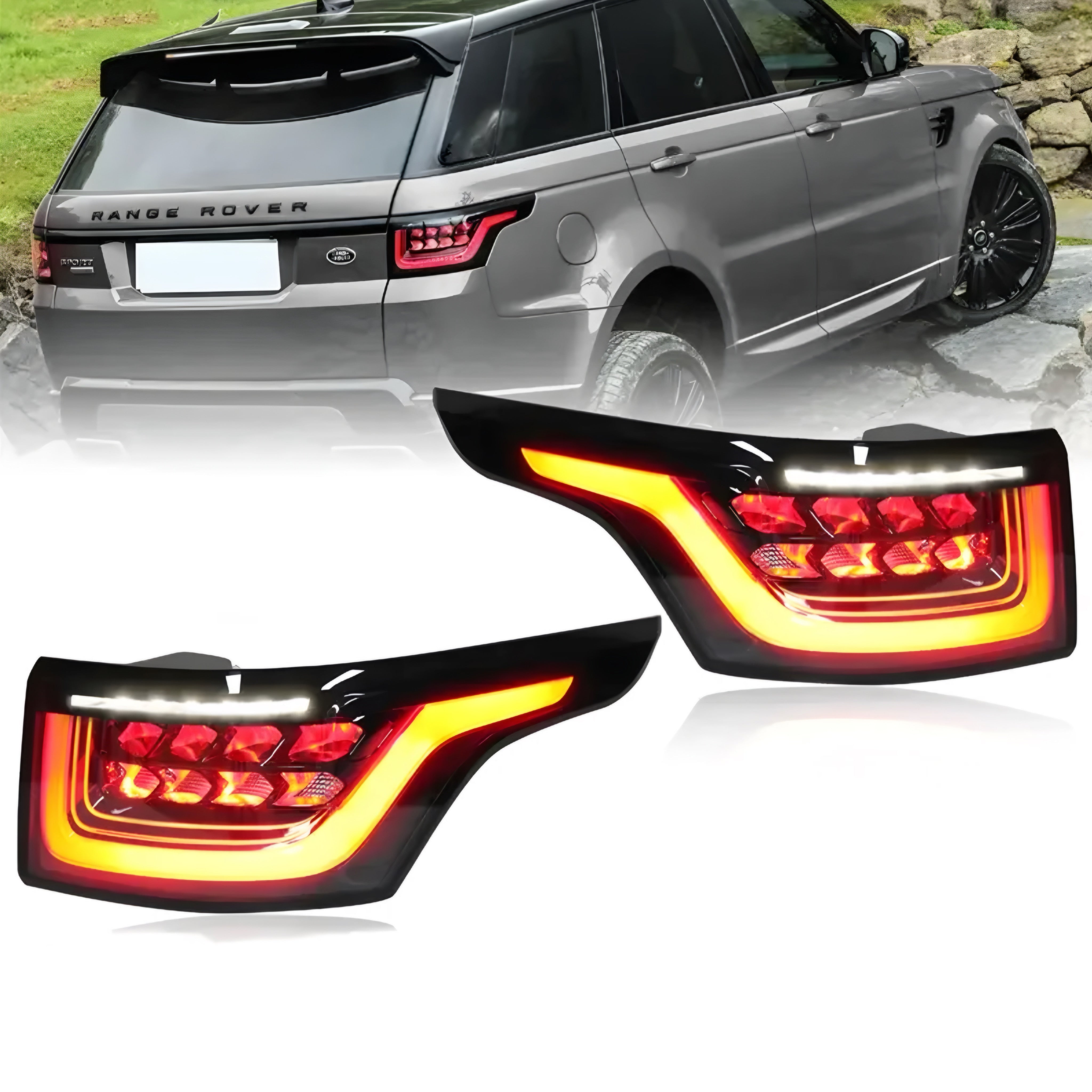 Range Rover Rear Light Clusters Range Rover Sport Facelift Rear LED Tail Lights (2013–2018) | Restyle ...