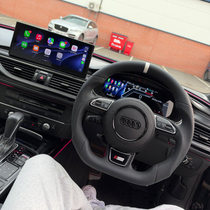 Audi Perforated Leather Flat Bottom Steering Wheel