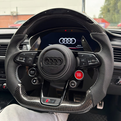 Audi RS Custom Carbon Fibre & LED Steering Wheel