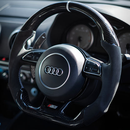 Audi A3/S3/RS3 8V Alcantara & Carbon Fibre Steering Wheel
