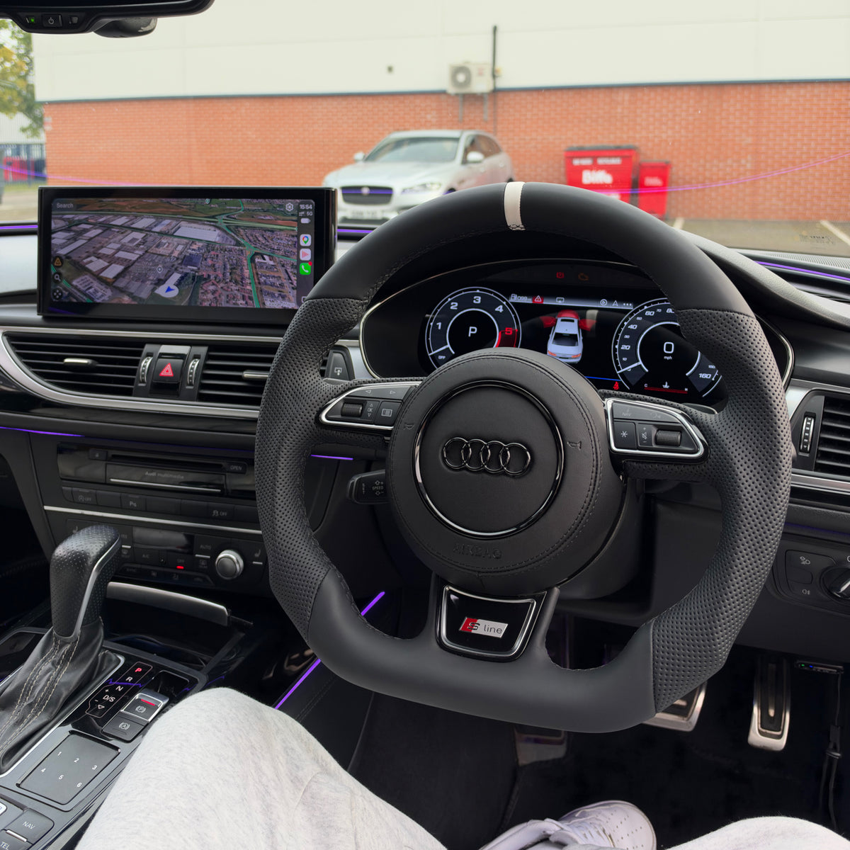 Audi Perforated Leather Flat Bottom Steering Wheel