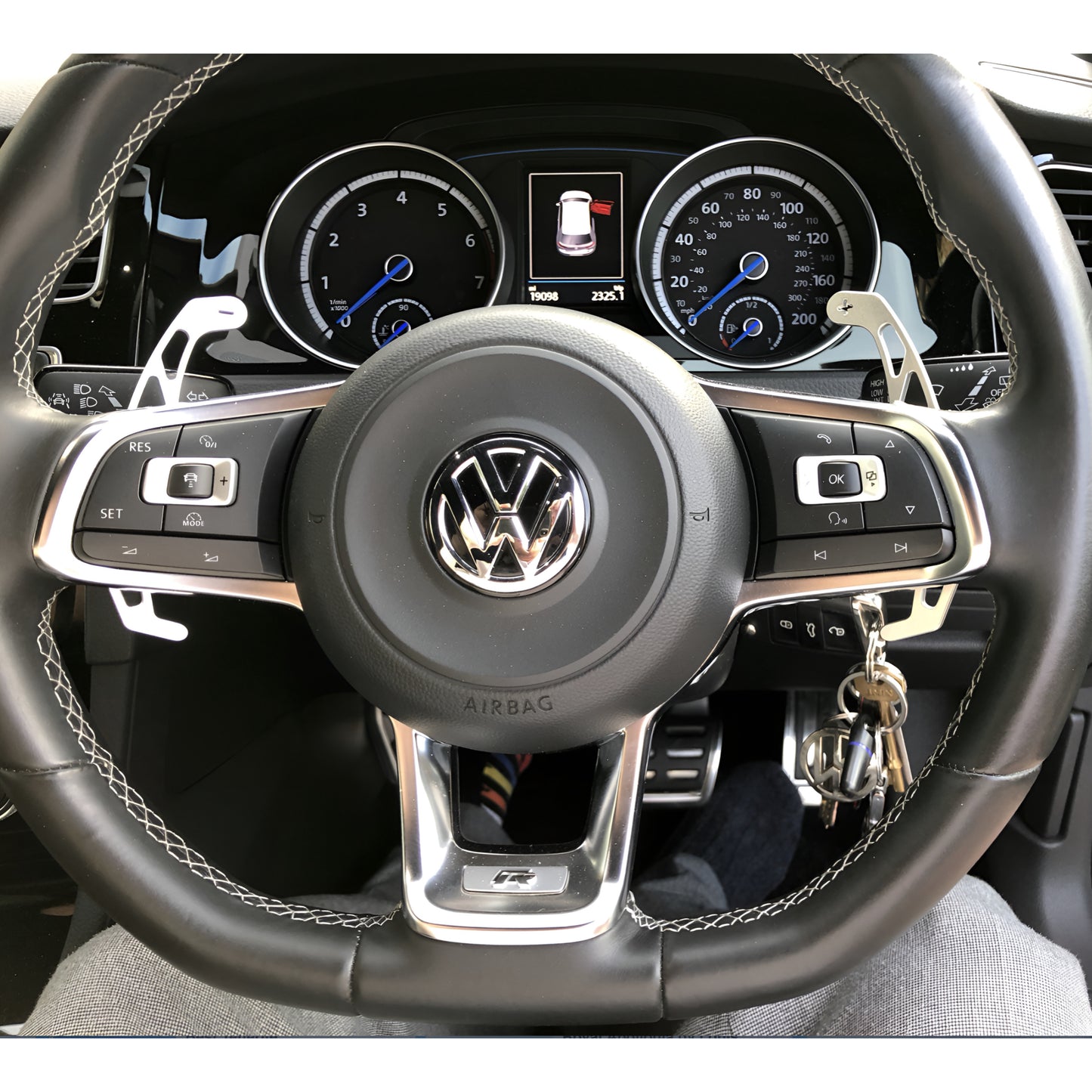 VW Golf MK7 / MK7.5 Silver Aluminium Paddle Shifters
