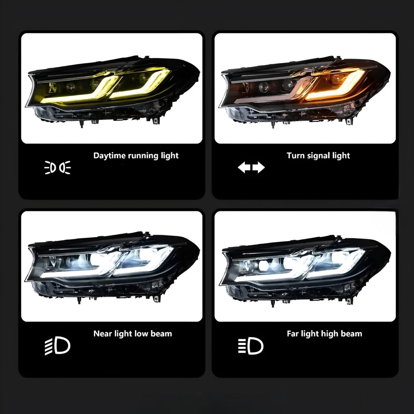 BMW 5 Series (G30) LCI Style Front Headlights