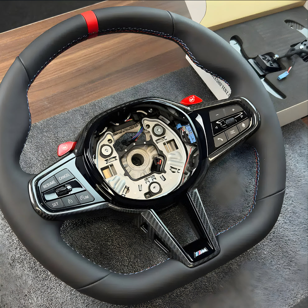 BMW G Series LCI Style Leather Steering Wheel Upgrade | Restyle ...