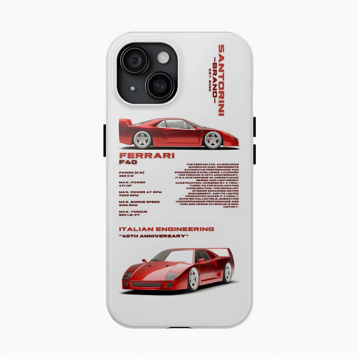 Ferrari F40 iPhone Case