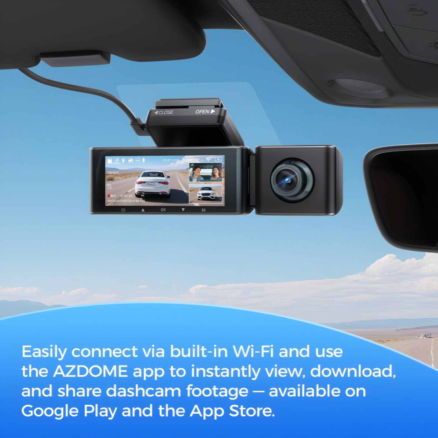 Azdome 4K/2K/1080p 3 Channel Dash Cam