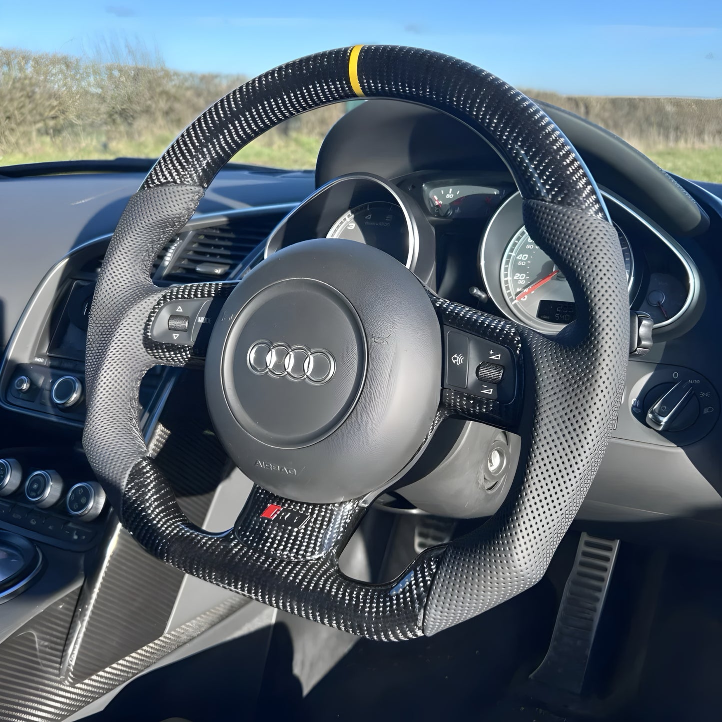 Audi R8 Custom Carbon Fibre Steering Wheel
