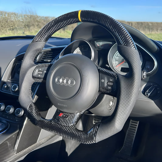 Audi R8 Custom Carbon Fibre Steering Wheel