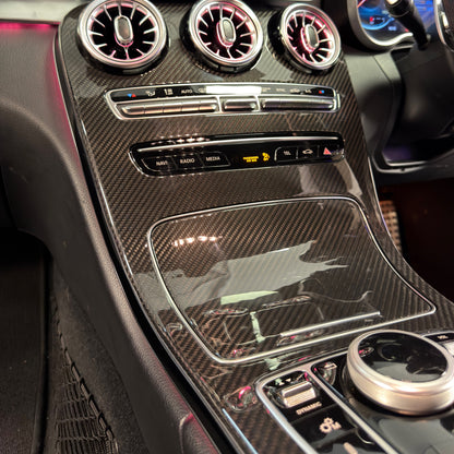 Mercedes W205 Carbon Fibre Centre Console Trim