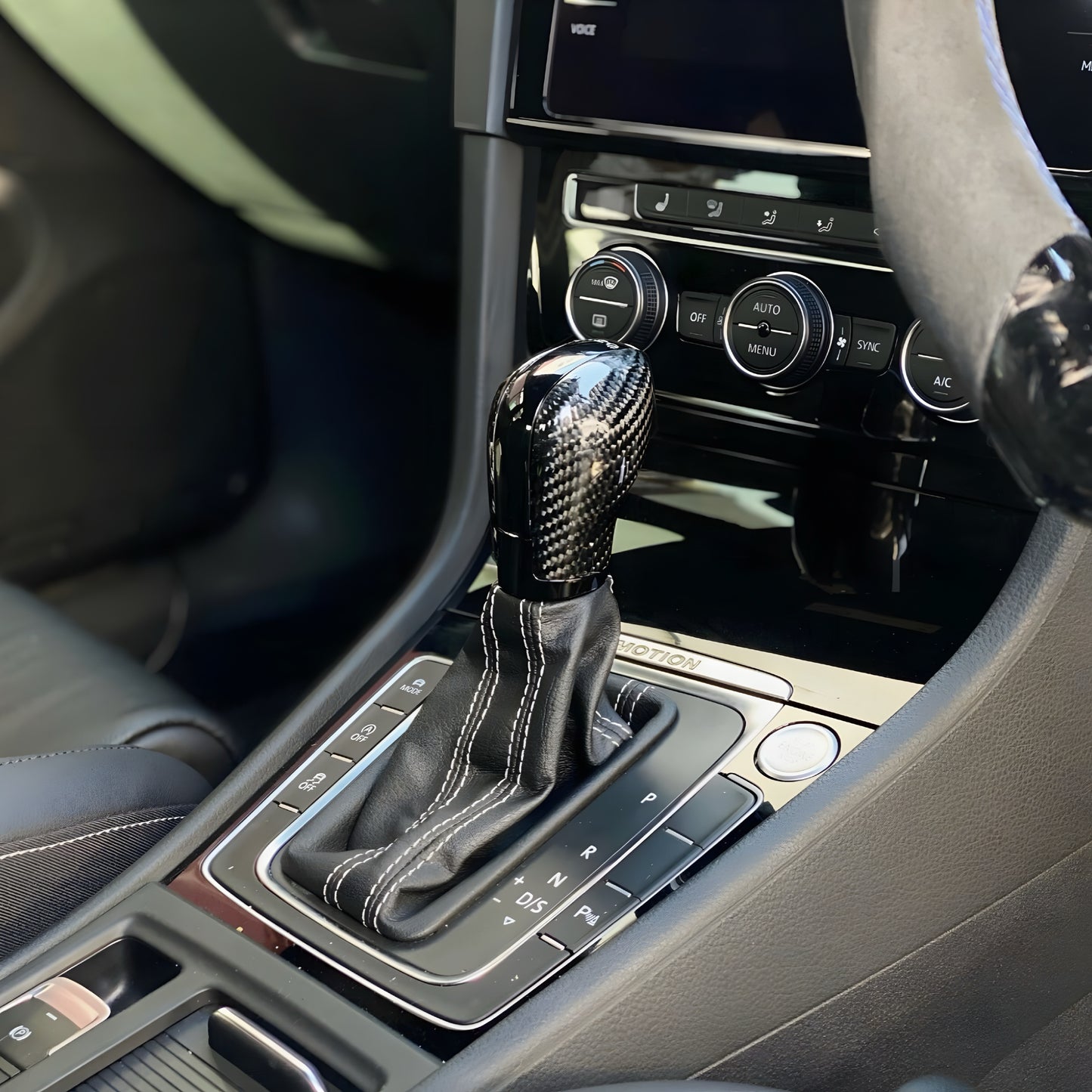 vw dsg gear VW DSG Gear Selector Carbon Fibre Cover – Gloss Finish