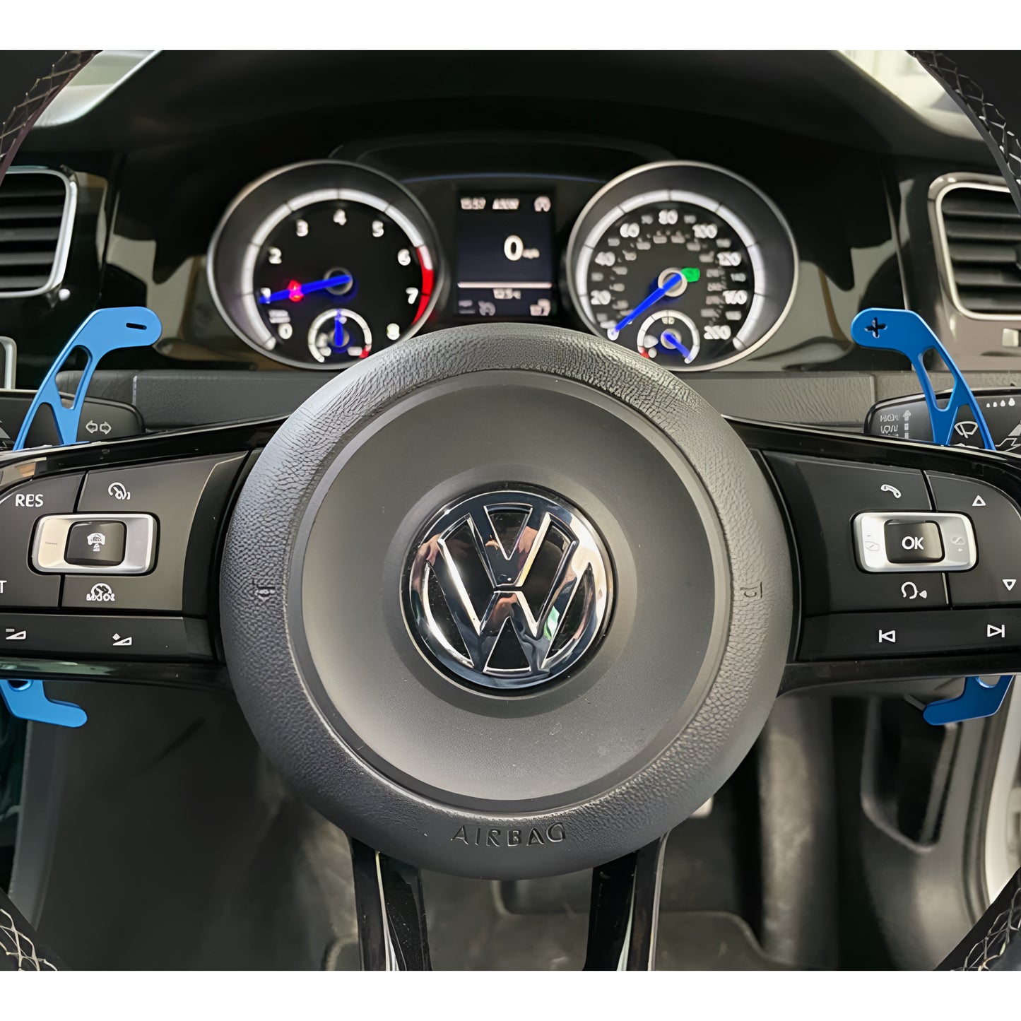 VW Golf MK7 / MK7.5 Blue Aluminium Paddle Shifters
