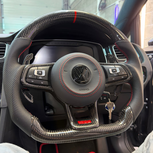 Volkswagen Golf MK7/7.5 Custom Carbon Fibre Steering Wheel