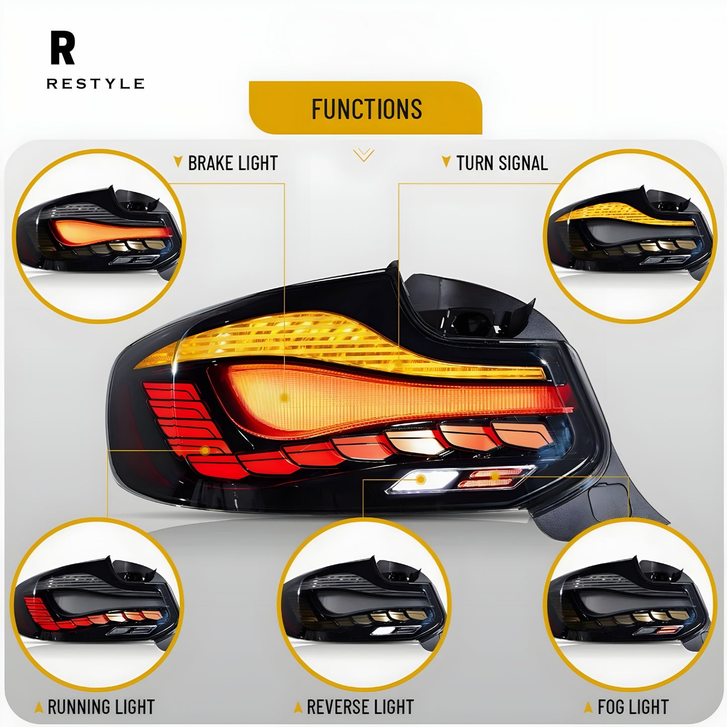 BMW 2 Series F22/F23 (2014–2021) Sequential LED Tail Lights – Standard & Smoked