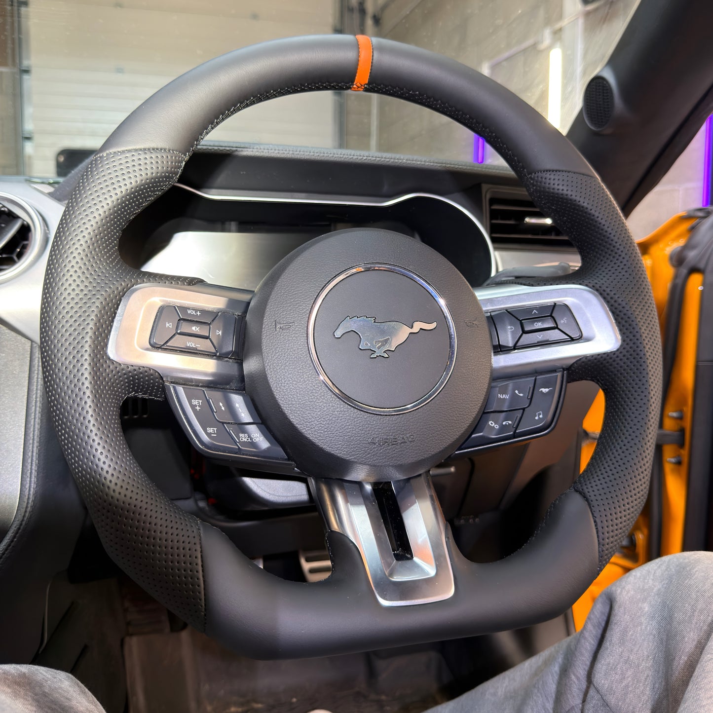 Mustang Perforated Leather Steering Wheel