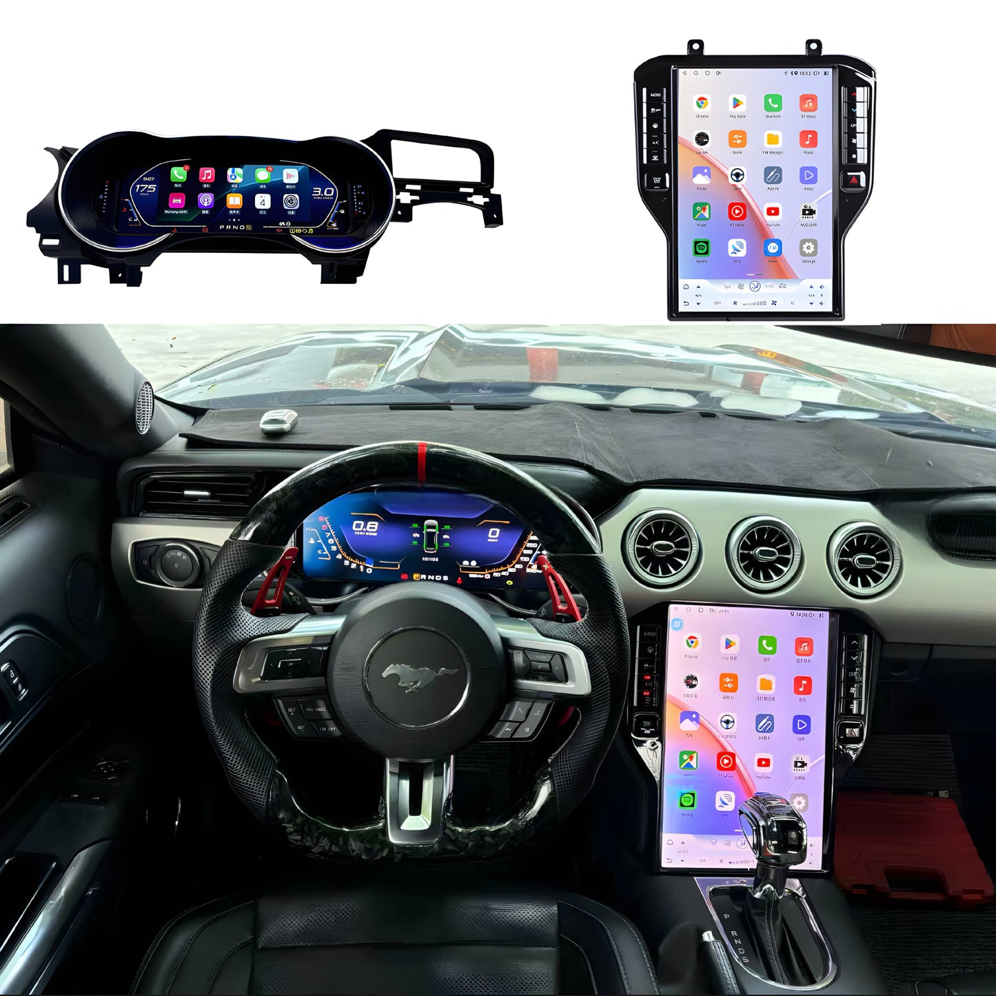 Ford Mustang 14.5" Screen Upgrade with Apple CarPlay/Android Auto