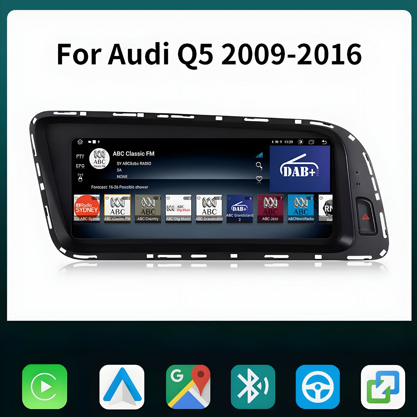 Audi Q5 8.8" Touch Screen Upgrade (2008–2017)