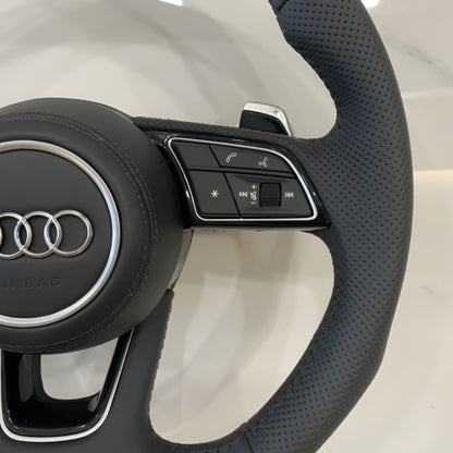Audi RS-Style Leather Flat Bottom Steering Wheel