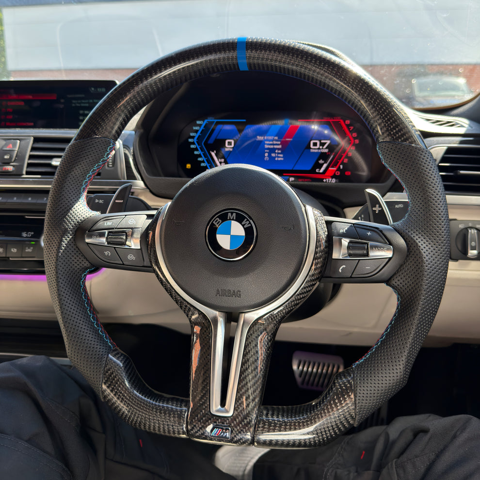 BMW F Series Carbon Fibre/Perforated Leather Steering Wheel | Restyle ...
