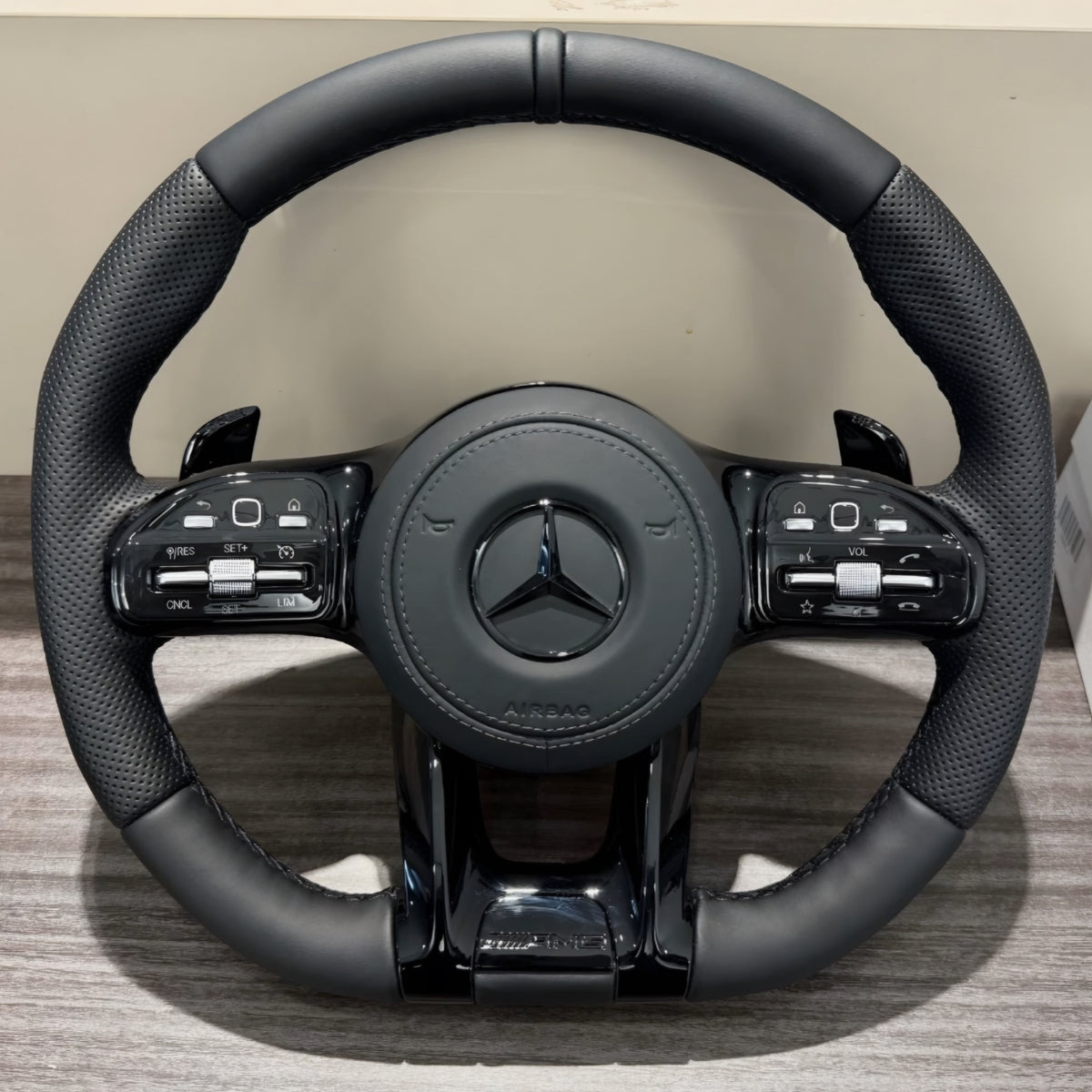Mercedes-Benz Matt Black AMG Flat Bottom Steering Wheel