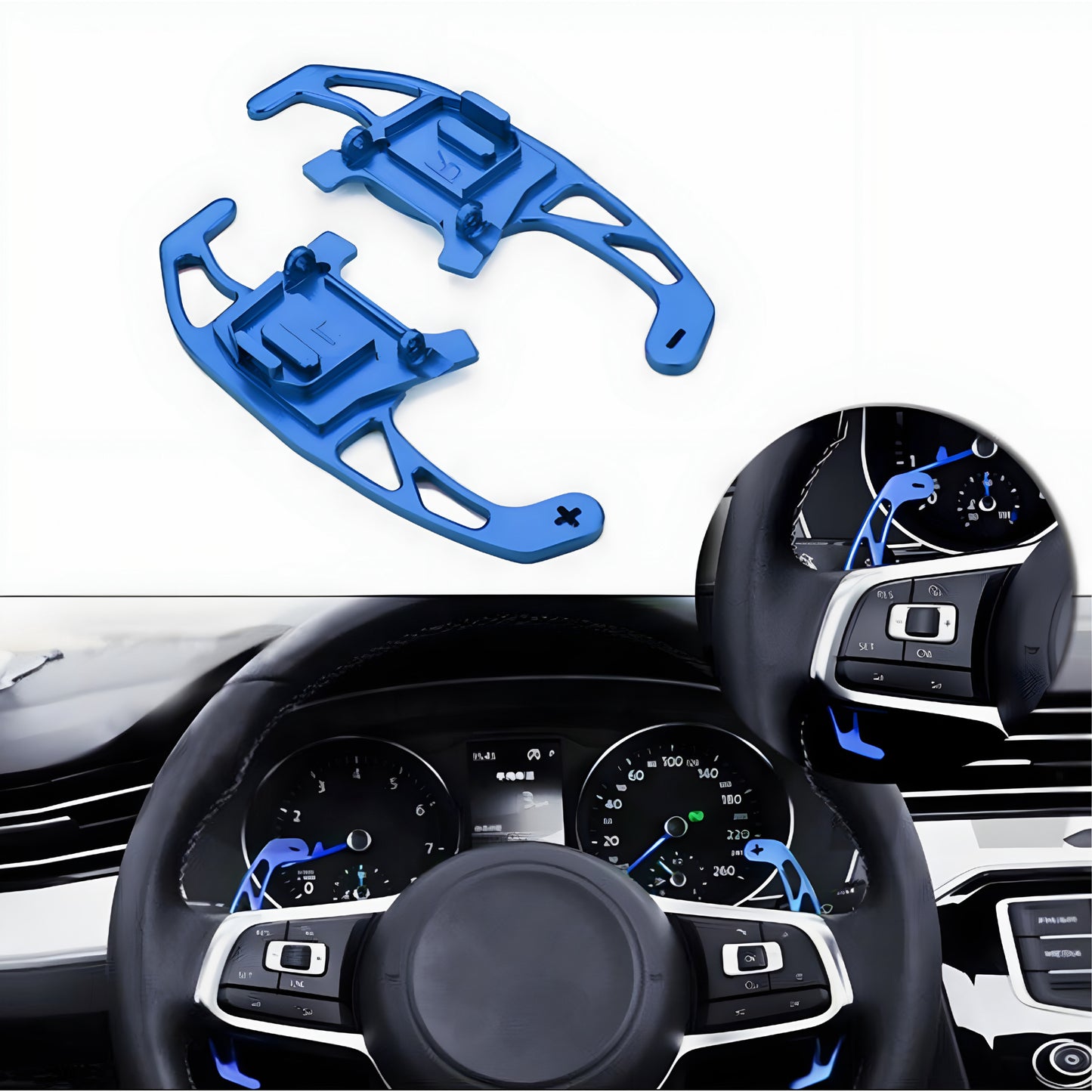 VW Golf MK7 / MK7.5 Blue Aluminium Paddle Shifters