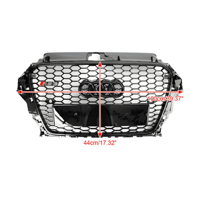 Audi RS3 Style front Honeycomb Grille for Audi A3/S3 8V Pre-Facelift 13-16