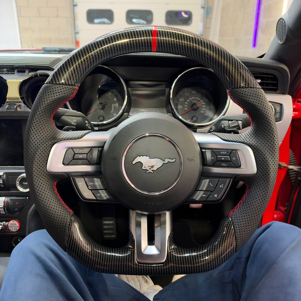 Ford Mustang Carbon Fibre and Leather Steering Wheel