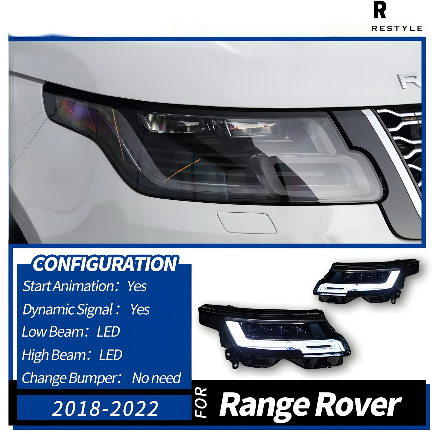 Range Rover Vogue L405 Front Headlights