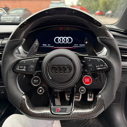 Audi RS Custom Carbon Fibre & LED Steering Wheel
