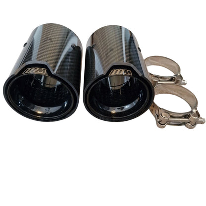 BMW M135i/M140i/M235i/M240i Gloss Black Carbon Fibre Style Exhaust Tips (Set of 2)