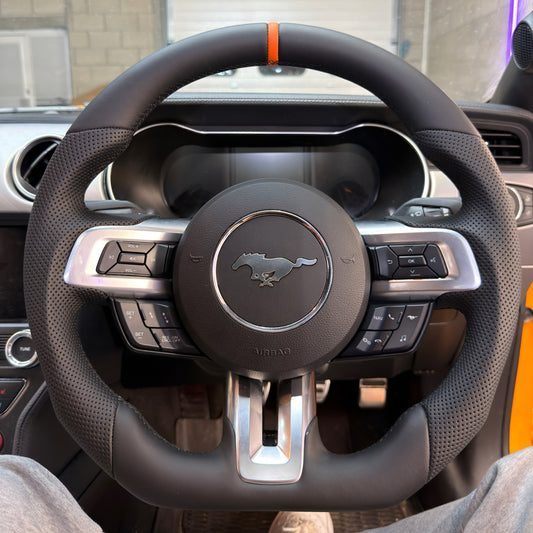 Mustang Perforated Leather Steering Wheel