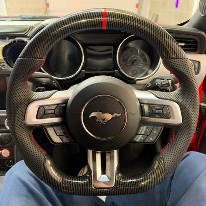 Ford Mustang Carbon Fibre and Leather Steering Wheel