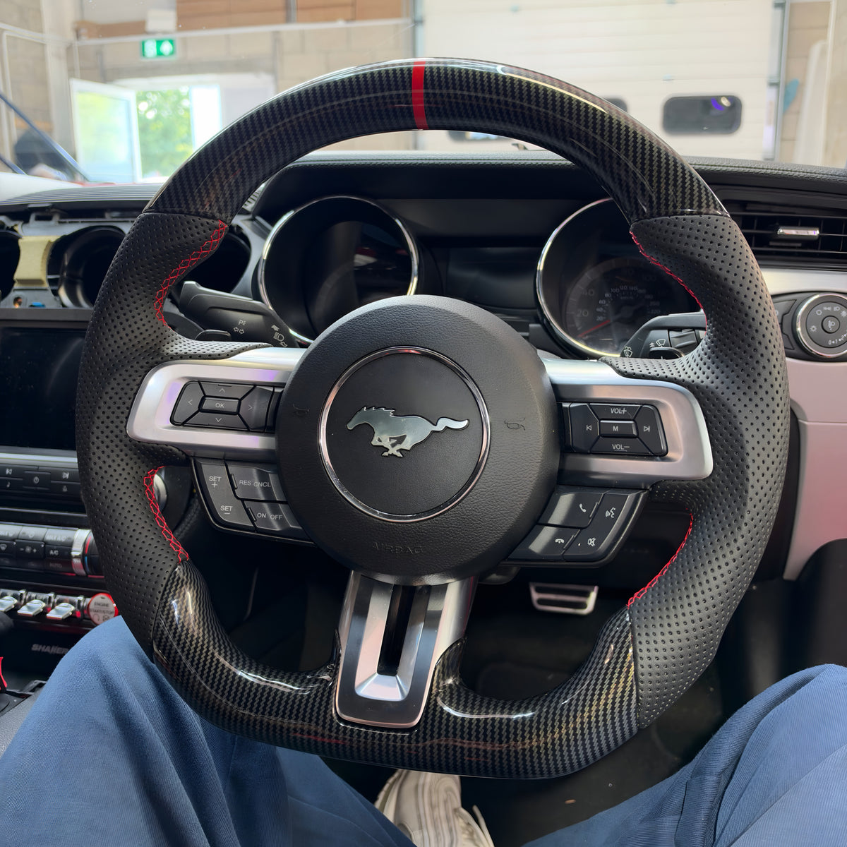 Ford Mustang Carbon Fibre and Leather Steering Wheel