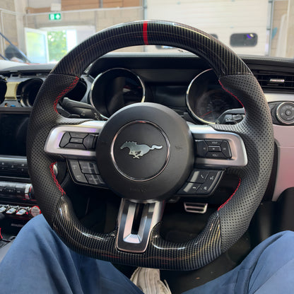 Ford Mustang Carbon Fibre and Leather Steering Wheel