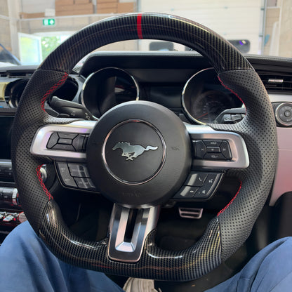 Ford Mustang Carbon Fibre and Leather Steering Wheel