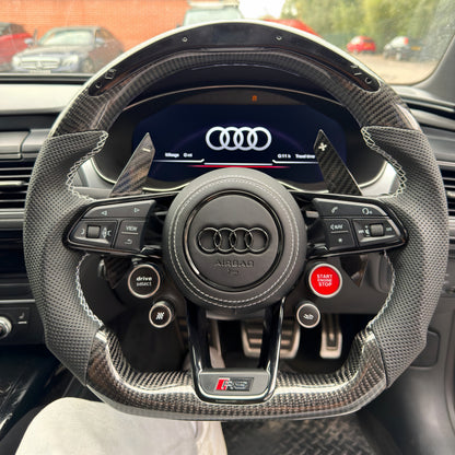 Audi RS Custom Carbon Fibre & LED Steering Wheel