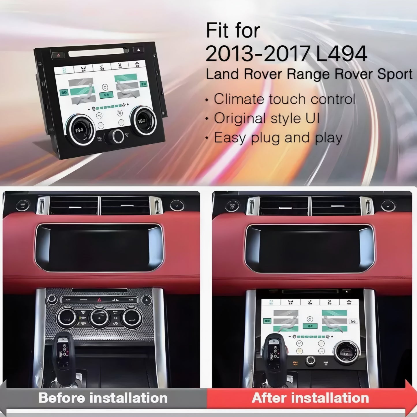 Range Rover Sport (L494, 2013–2018) Climate Control 10″ LCD Screen