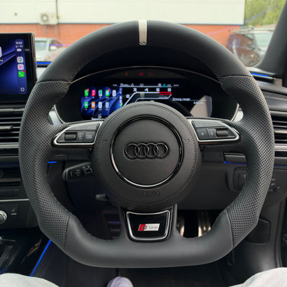 Audi Perforated Leather Flat Bottom Steering Wheel